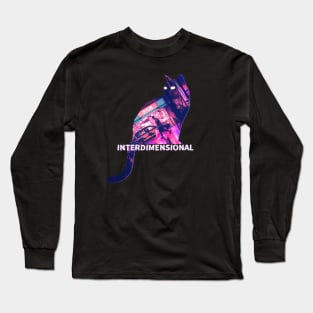 INTERDIMENSIONAL Cat #4 Dark Colors Long Sleeve T-Shirt